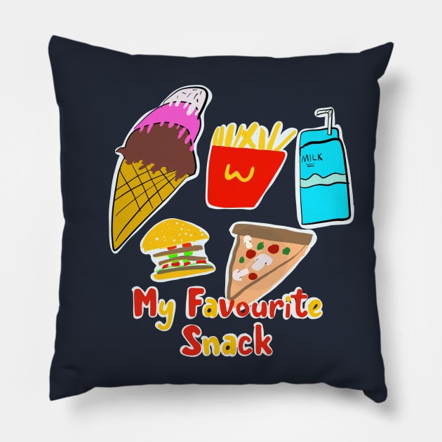 Most Favourite Snack Food Pillow by RiyanRizqi