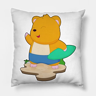 Hamster Surfer Surfboard Pillow