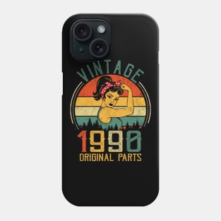 Born in 1990 Vintage Birthday Gift T-Shirt 1990 Birthday Made in the 90s Phone Case