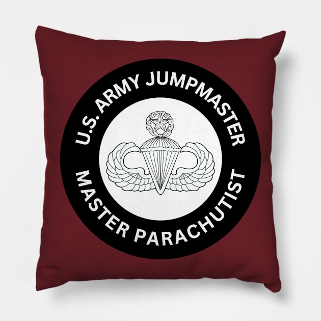 U.S. Army Jumpmaster - Master Parachutist Pillow by Desert Owl Designs