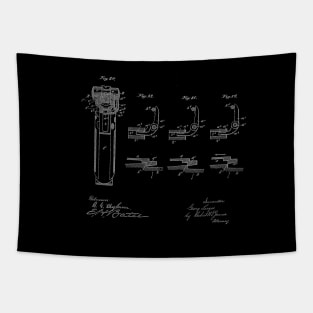 recoil loading small arms Vintage Patent Drawing Tapestry