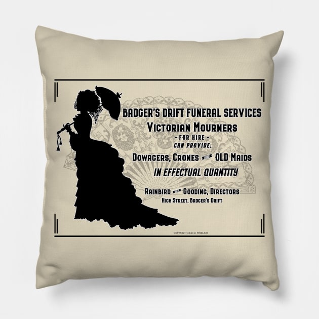 Victorian Mourners Pillow by Vandalay Industries