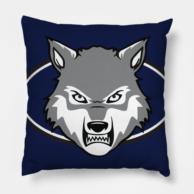 WC Wolves Pillow by WibblyWobbly