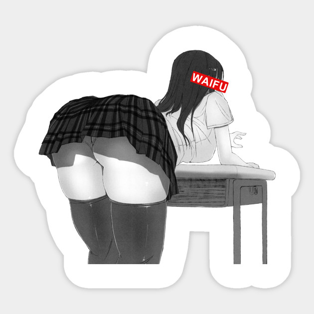 Waifu Bend Over Desk Waifu Bend Over Desk Aufkleber