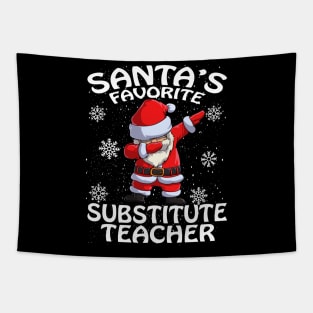 Santas Favorite Substitute Teacher Christmas Tapestry