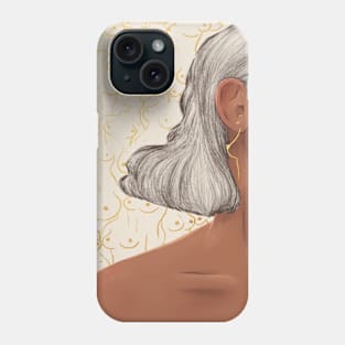 Golden Boob Earrings White Phone Case