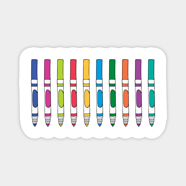 Colorful Marker Set Magnet by murialbezanson