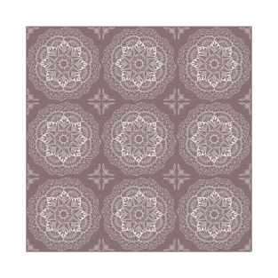 Mandala Tiles on Grey Pink Background T-Shirt