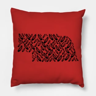 Nebraska State of Corn Husker Pillow