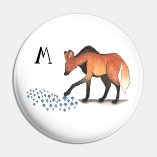 M is for Maned Wolf Pin