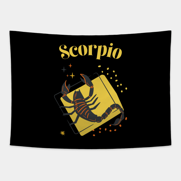 Scorpio Astrology Horoscope Zodiac Sign Tapestry by Elysian Alcove