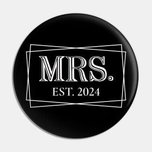 Mrs Est. 2024 Couples Matching Mr & Mrs Pin