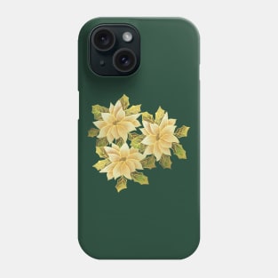 Golden Poinsettias Phone Case