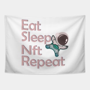 Eat Sleep Nft Repeat Tapestry