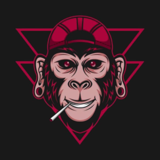 Monkey Cigar Tee by teetrendstyles