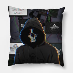 Anom Hacker Guy - 'DedSec' (With BG) Pillow