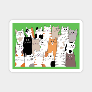 Cartoon Cat Drawing Magnet