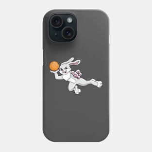 Rabbit as handball player with handball Phone Case