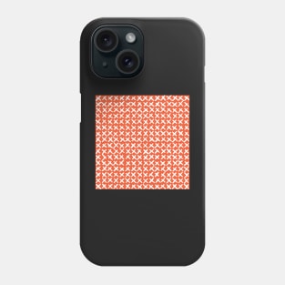 Lines and obliques Joining together in geometric imperfection to create a faux Crosstitch pattern Phone Case