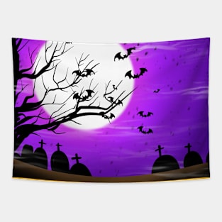 halloween night background Tapestry