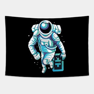 Theta Tfuel Crypto To The Moon Astronaut Blockchain Tapestry