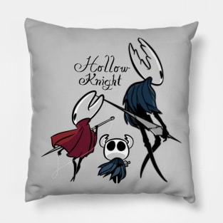 The hollow knight, hornet, and the knight Pillow