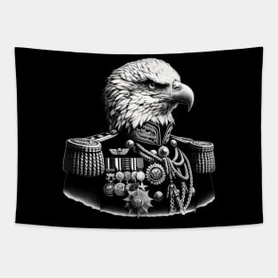 Majestic Eagle Wearing A Victorian-Era Admiral Uniform Tapestry