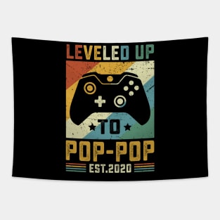 Vintage Leveled Up To Pop-Pop Est.2020 Tapestry