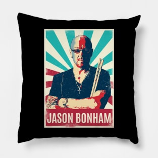 Vintage Retro Jason Bonham Pillow