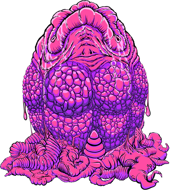 Alien egg in purple Kids T-Shirt by Curryman