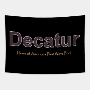 Decatur Grunge Text Tapestry