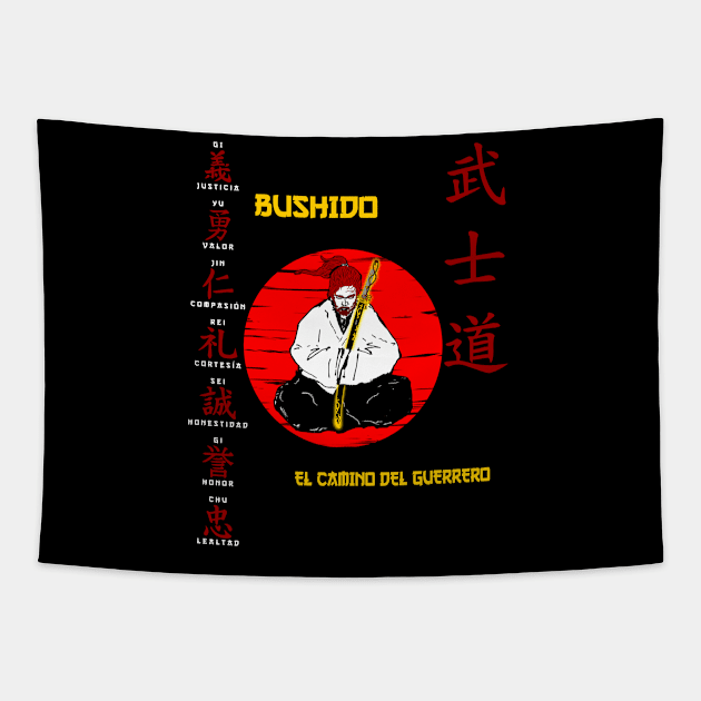 Bushido El Camino del Guerrero Tapestry by Korvus78