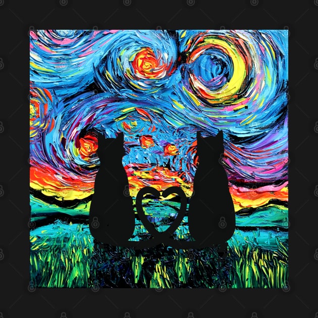 van Gogh's Cats In Love by sagittariusgallery