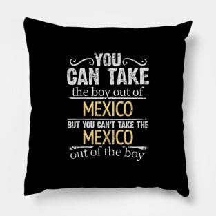 You Can Take The Boy Out Of Mexico But You Cant Take The Mexico Out Of The Boy - Gift for Mexican With Roots From Mexico Pillow