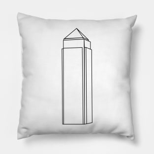 One Canada Square London Line Drawing Pillow