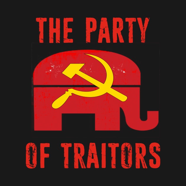 Republicans Party of Traitors Red Elephant Hammer and Sickle Russia by Kdeal12