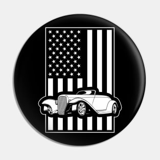 Hot Rod American Pride Flag Pin