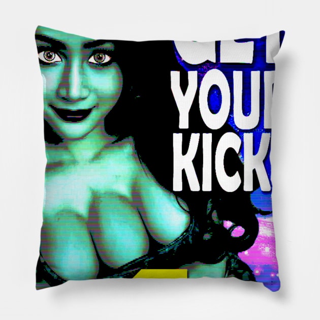 Get your kicks Pillow by Galactic Hitchhikers