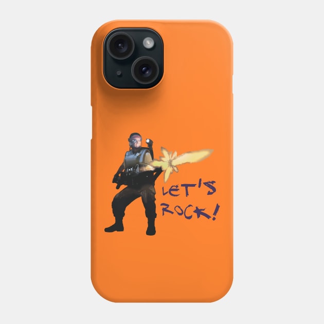 Aliens (1986) Vasquez: LET'S ROCK! (fire opacity: 90%) Phone Case by SPACE ART & NATURE SHIRTS 