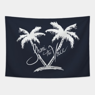 Jhoni The Voice "Twin Palms" White Tapestry