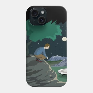 ufo in the moonlight Phone Case