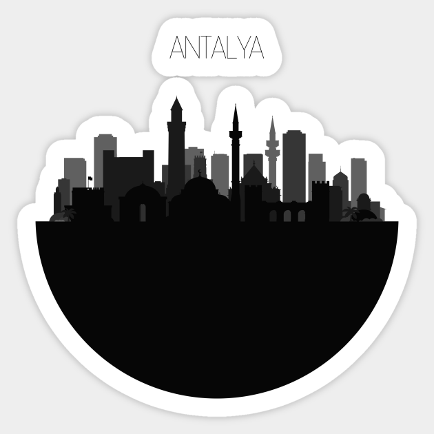 Antalya Skyline Antalya Sticker Teepublic