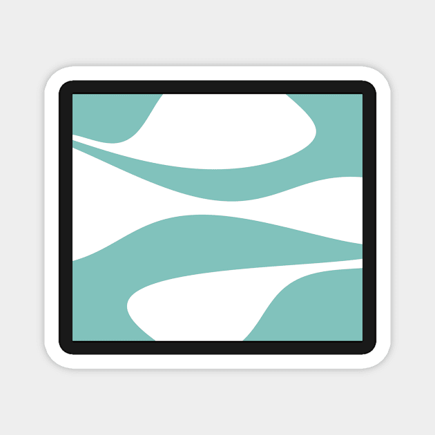 Abstract pattern - blue and white. Magnet by kerens