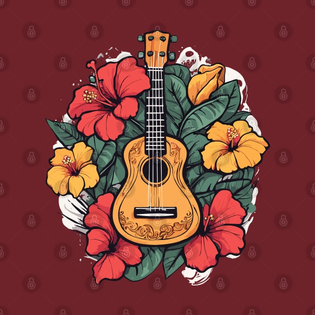 Hawaii Tropical Uke Ukulele by Ray Crimson