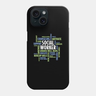 Words - Lcsw Social Work Month For Social Worker Phone Case