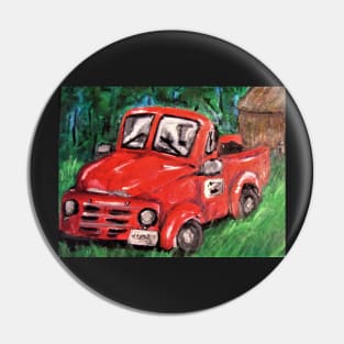 Red Truck Pin