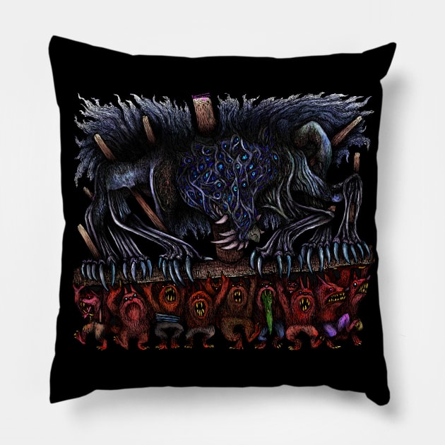 The Wolf named Epitaph, Harbinger of Change Pillow by wodeworm