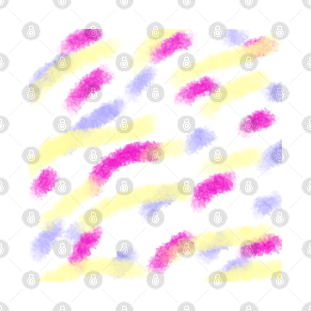 Yellow pink blue watercolor abstract art design by Artistic_st