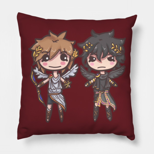 Kid Icarus Pit Dark Pit Chibi Kid Icarus Almohada