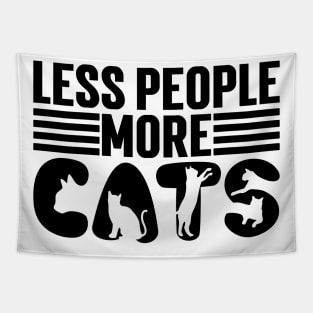 Less People More Cats v2 Tapestry